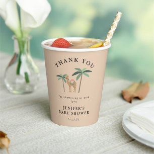 Vasos De Papel Cute Camel Desert Theme Baby Shower