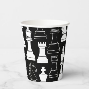 Vasos De Papel Cute Chess Board Games Kids Birday Fiesta Paper C