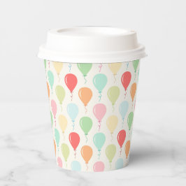 Vasos De Papel Cute Colorful Balloons Niños Fiesta de cumpleaños