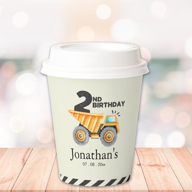 Vasos De Papel Cute Construction Birthday Boy Party 2nd Years (Subido por el creador)