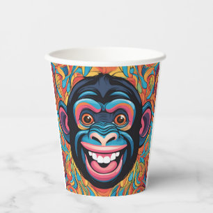 Vasos De Papel Cute Crazy Funny Chimpanzee