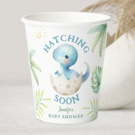 Vasos De Papel Cute Dino Boy Dinosaur Baby Shower