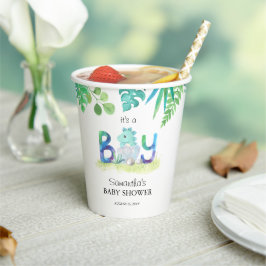 Vasos De Papel Cute dinosaurio 'It's a Boy' Baby Shower