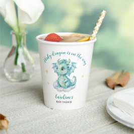 Vasos De Papel Cute Dragon Baby Shower