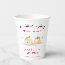Vasos De Papel Cute Dumpling Mushroom Twin Baby Shower