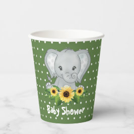 Vasos De Papel Cute Elephant Baby Shower