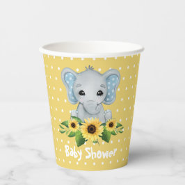 Vasos De Papel Cute Elephant Baby Shower