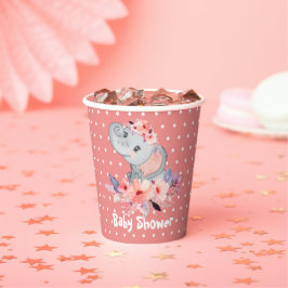 Vasos De Papel Cute Elephant Baby Shower