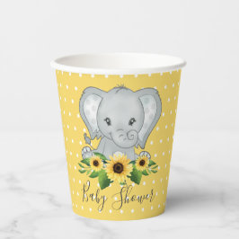 Vasos De Papel Cute Elephant Baby Shower