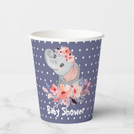 Vasos De Papel Cute Elephant Baby Shower