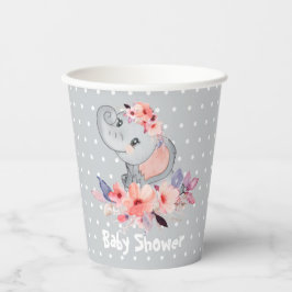 Vasos De Papel Cute Elephant Baby Shower