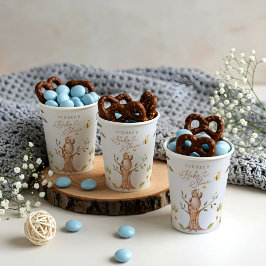 Vasos De Papel Cute Floral Woodland Knitus Bear Baby Shower