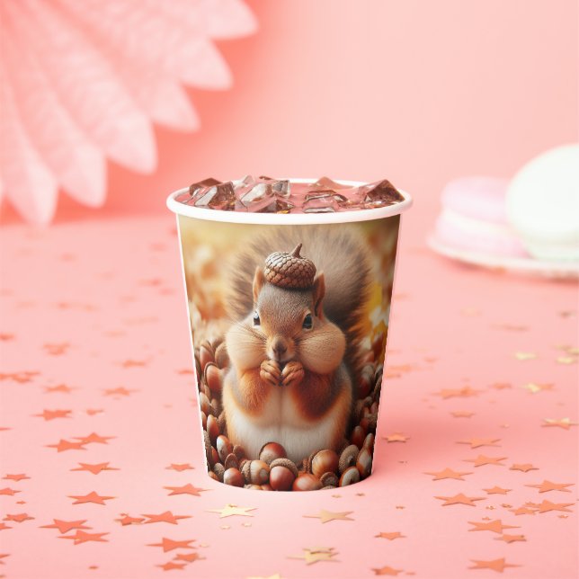 Vasos De Papel Cute Fluffy Squirrel (in situ)