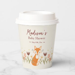 Vasos De Papel Cute Fox Baby Shower