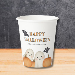 Vasos De Papel Cute Ghost Pumpkin Personalized Halloween Party 