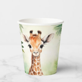 Vasos De Papel Cute Giraffe Jungle Baby Shower Party Beautiful