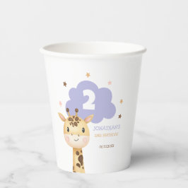 Vasos De Papel Cute Giraffe Safari Animal Kids Birthday