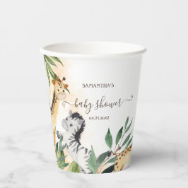 Vasos De Papel Cute Giraffe, Zebra deja Baby Shower