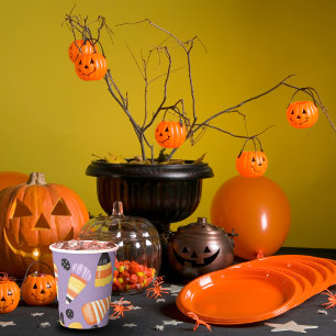 Vasos De Papel Cute Halloween Candycorn
