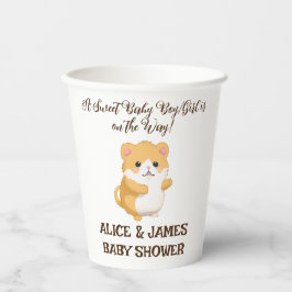 Vasos De Papel Cute Hamster Baby Shower