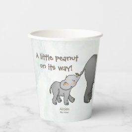 Vasos De Papel  Cute Hand Drawn Elephant Little Peanut on its way