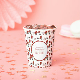 Vasos De Papel Cute Hongos  Ducha de Bebé Jardín Bosque Gracias