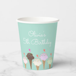 Vasos De Papel Cute Ice Cream Cone