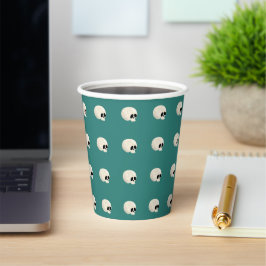 Vasos De Papel Cute Kawaii Halloween Skull Polka puntos entre ver
