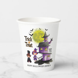Vasos De Papel Cute Kids Halloween Fiesta de disfraces