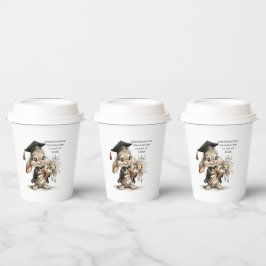 Vasos De Papel Cute Kindergarten Graduation Bunny Design