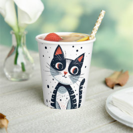 Vasos De Papel Cute Kitty Cat Baby Shower