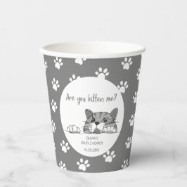 Vasos De Papel Cute Kitty Cat Gender Neutral Baby Shower
