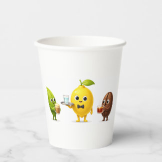 Vasos De Papel Cute Lemon Tea Friends – Takeaway Paper Cup Design