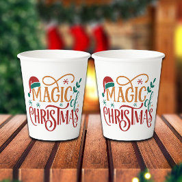 Vasos De Papel Cute 'Magic of Christmas' 