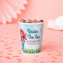 Vasos De Papel Cute Mermaid Birthday Girl