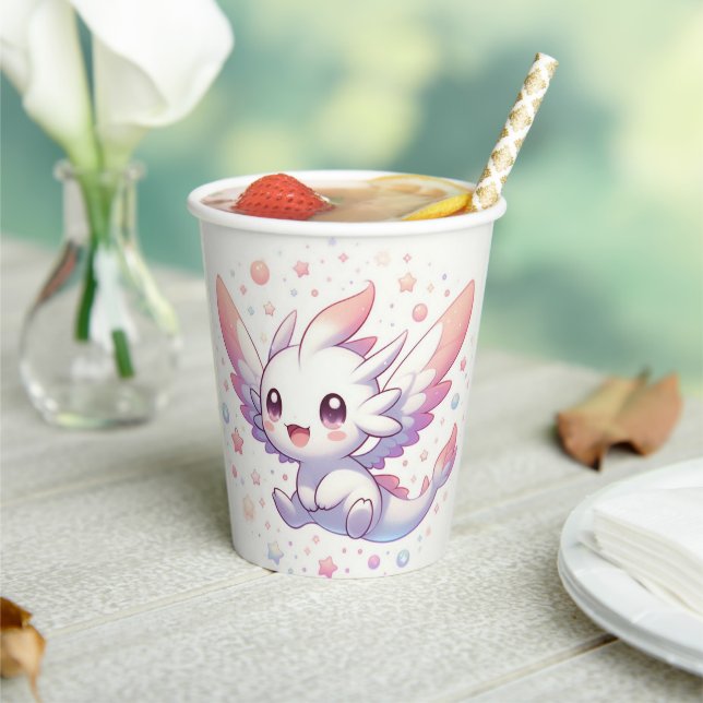 Vasos De Papel Cute Mithical Dragon Baby Shower (in situ)