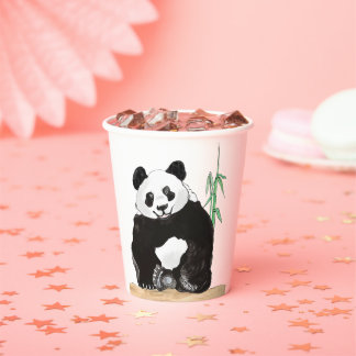 Vasos De Papel Cute Panda 