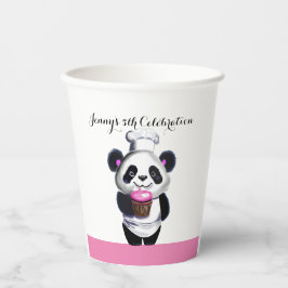 Vasos De Papel Cute Panda Bear Birday Paper cup