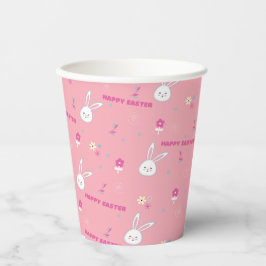 Vasos De Papel Cute Pastel Color Semana Santa Bunny Floral
