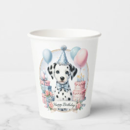 Vasos De Papel Cute Pastel Puppy Dalmatian - Cumpleaños