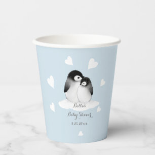 Vasos De Papel Cute Penguin Baby Shower