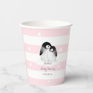 Vasos De Papel Cute Penguin Baby Shower