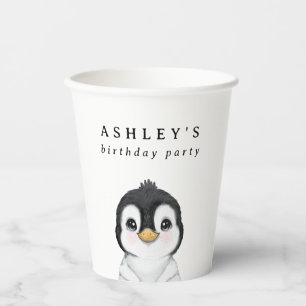 Vasos De Papel Cute Penguin Winter Baby Shower