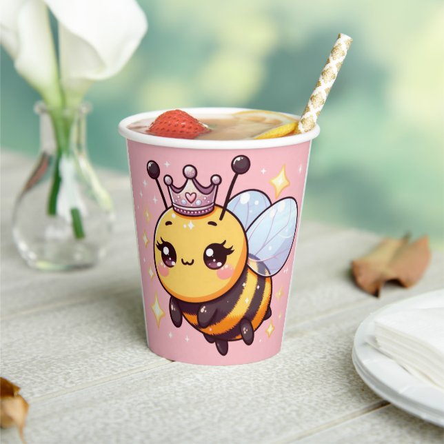 Vasos De Papel Cute Personalizado Queen Bee (in situ)