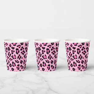 Vasos De Papel Cute Pink Cheetah Skin Print Femenino 
