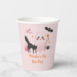 Vasos De Papel Cute Pink Halloween Birthday Party