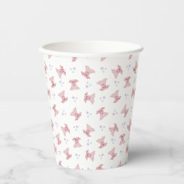 Vasos De Papel Cute Pinos Rosa Barnyard Niños Cumpleaños