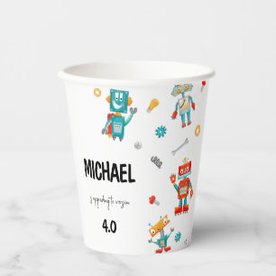 Vasos De Papel Cute Robots