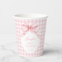 Vasos De Papel Cute Rosa Coquette Sweet Baby Shower