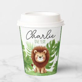 Vasos De Papel Cute Safari Lion Birthday